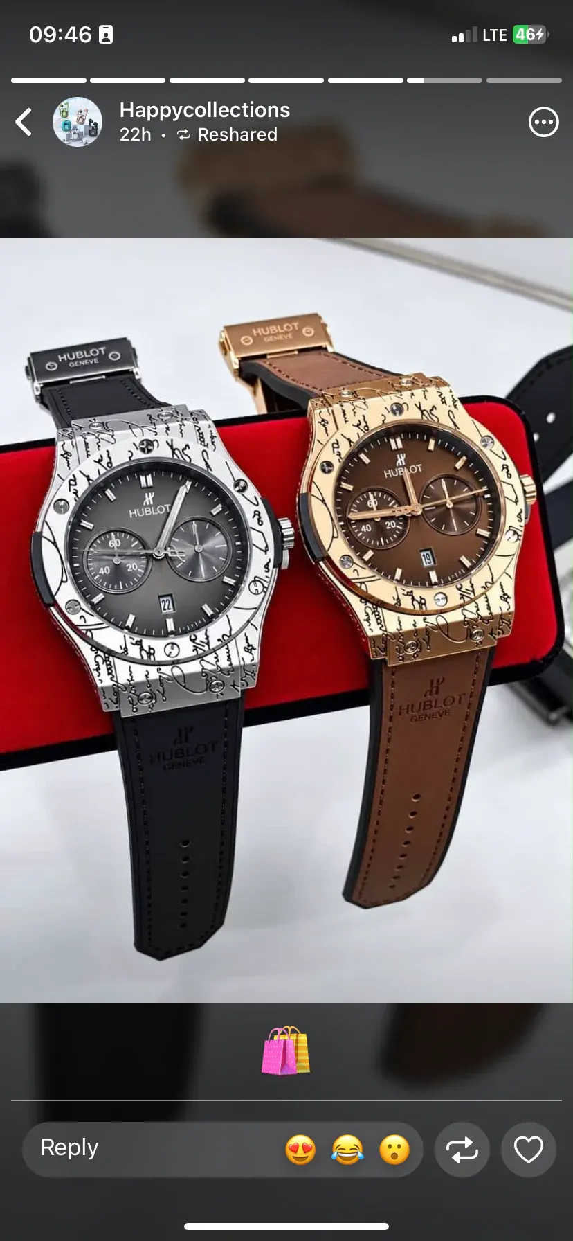 HUBLOT SIGNATURE LEATHER WATCH