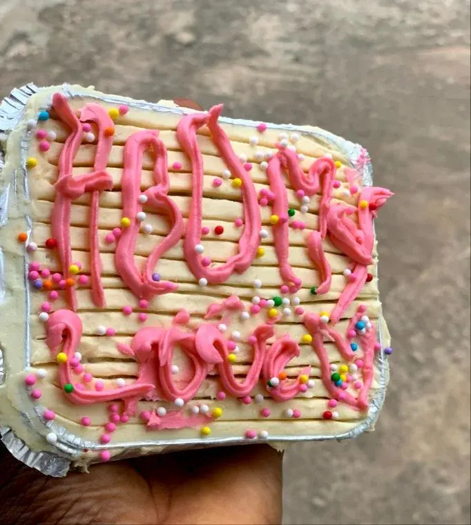 Mini Pink Birthday Celebration Cake
