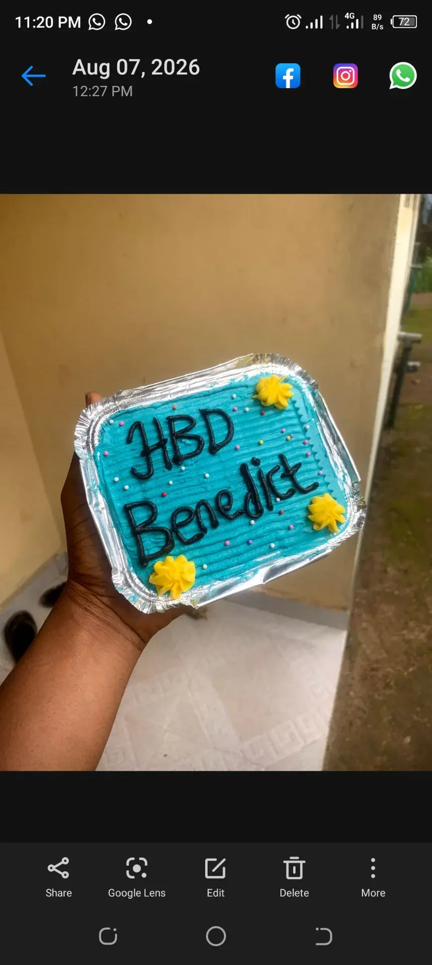 Decorated Foil cake 🎂